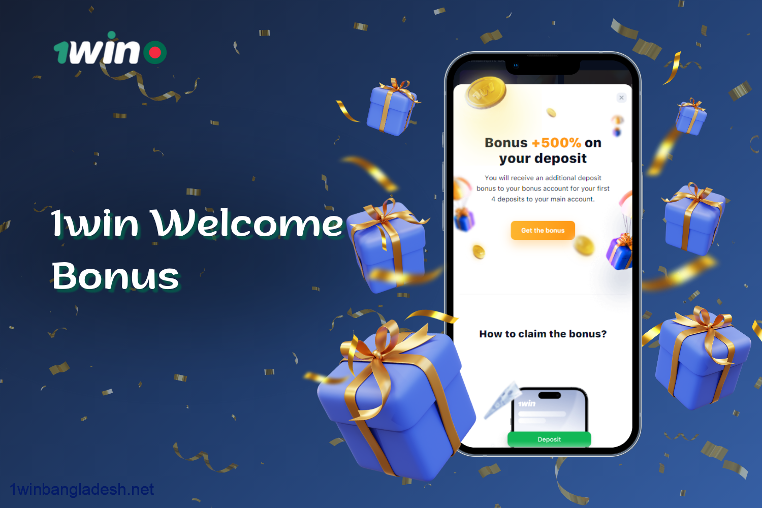 After registering at 1win, all new users from Bangladesh receive a welcome bonus