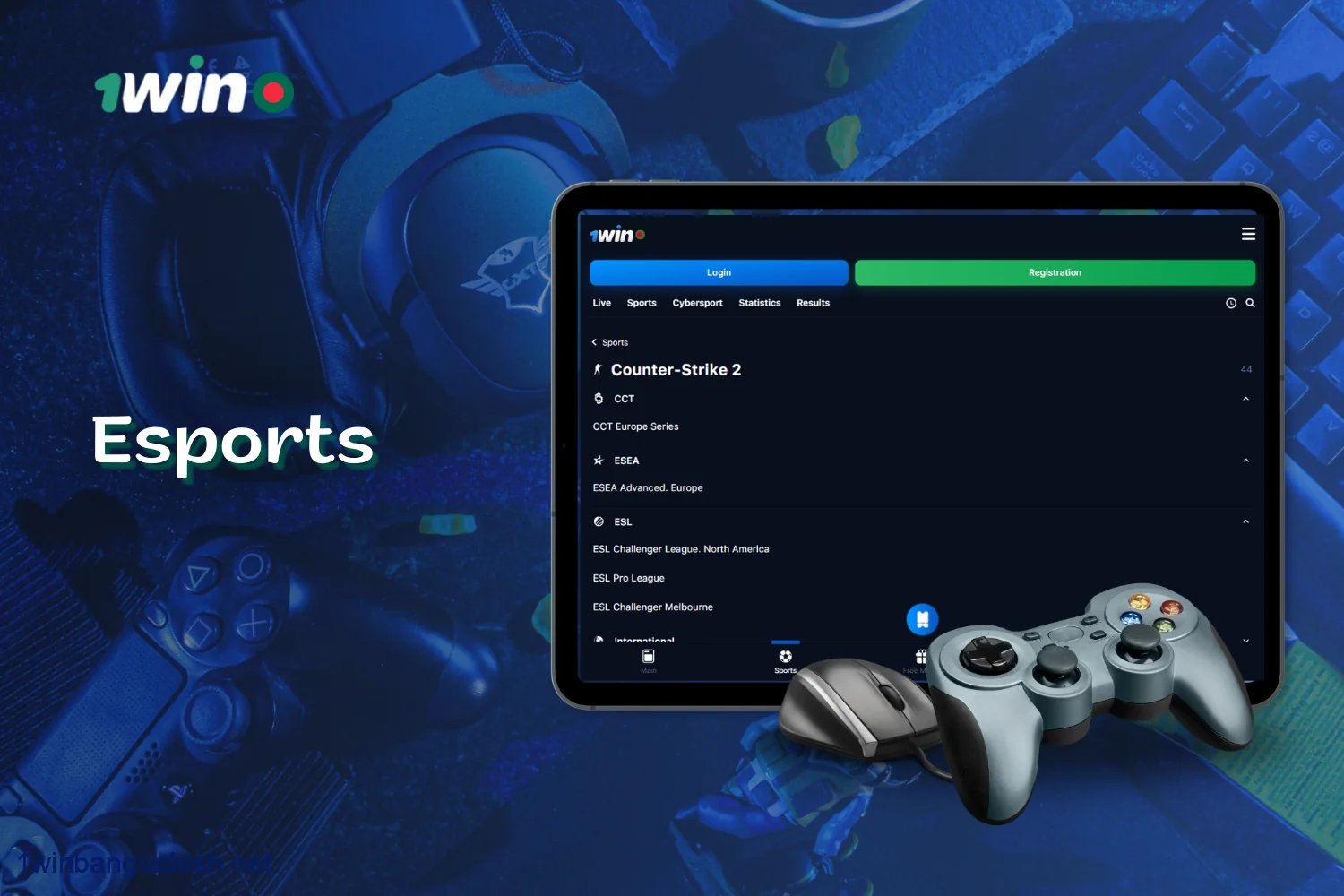 1win offers a wide range of eSports bets in the Sports section for players from Bangladesh